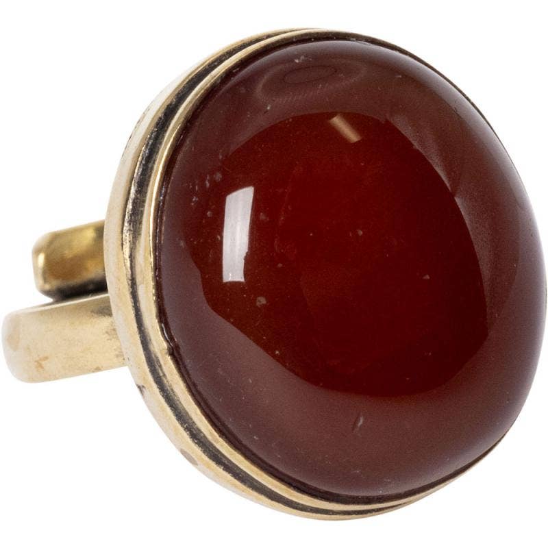 ADJUSTABLE GOLD TONE GEMSTONE RINGS