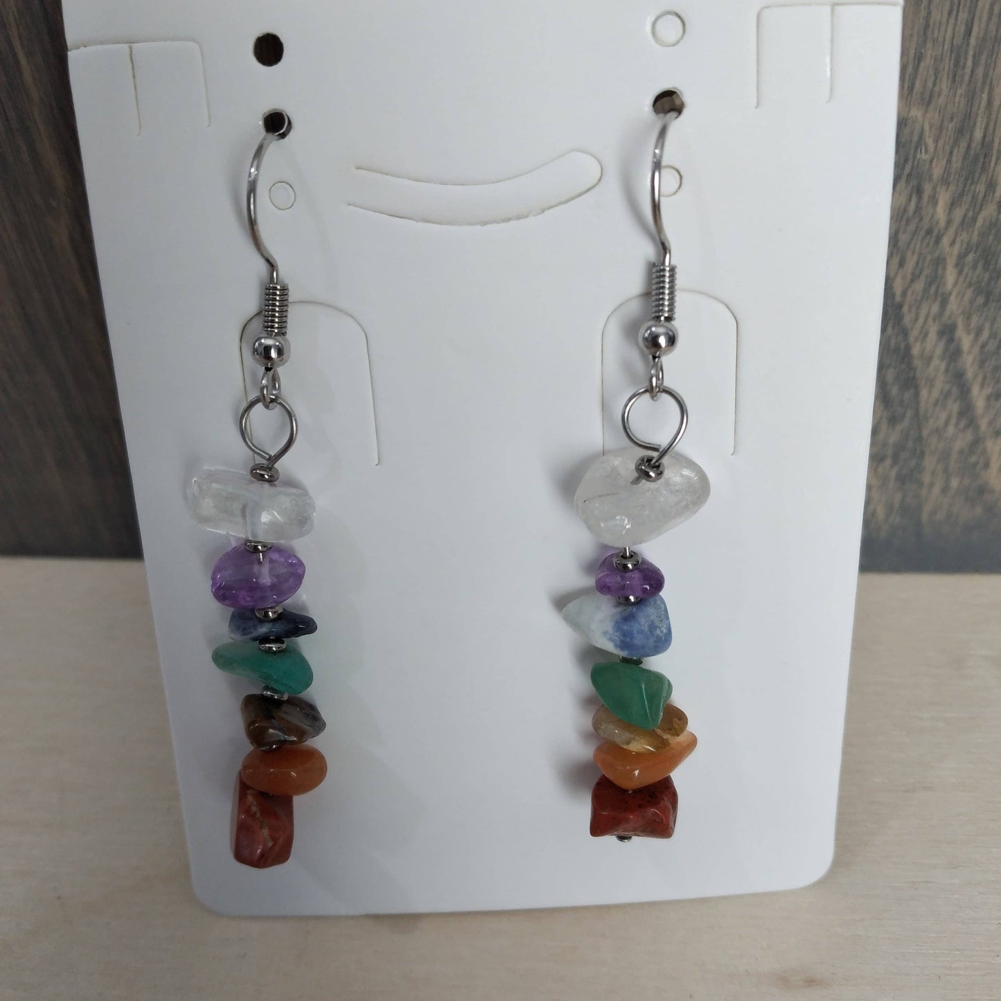 Gemstone Chip Dangle Earrings – Crystal Jewelry for Retailer