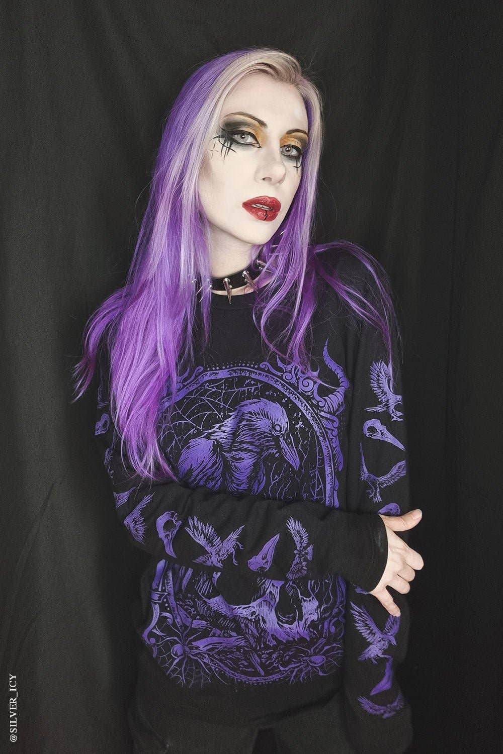 Death Raven T-shirt [PURPLE]