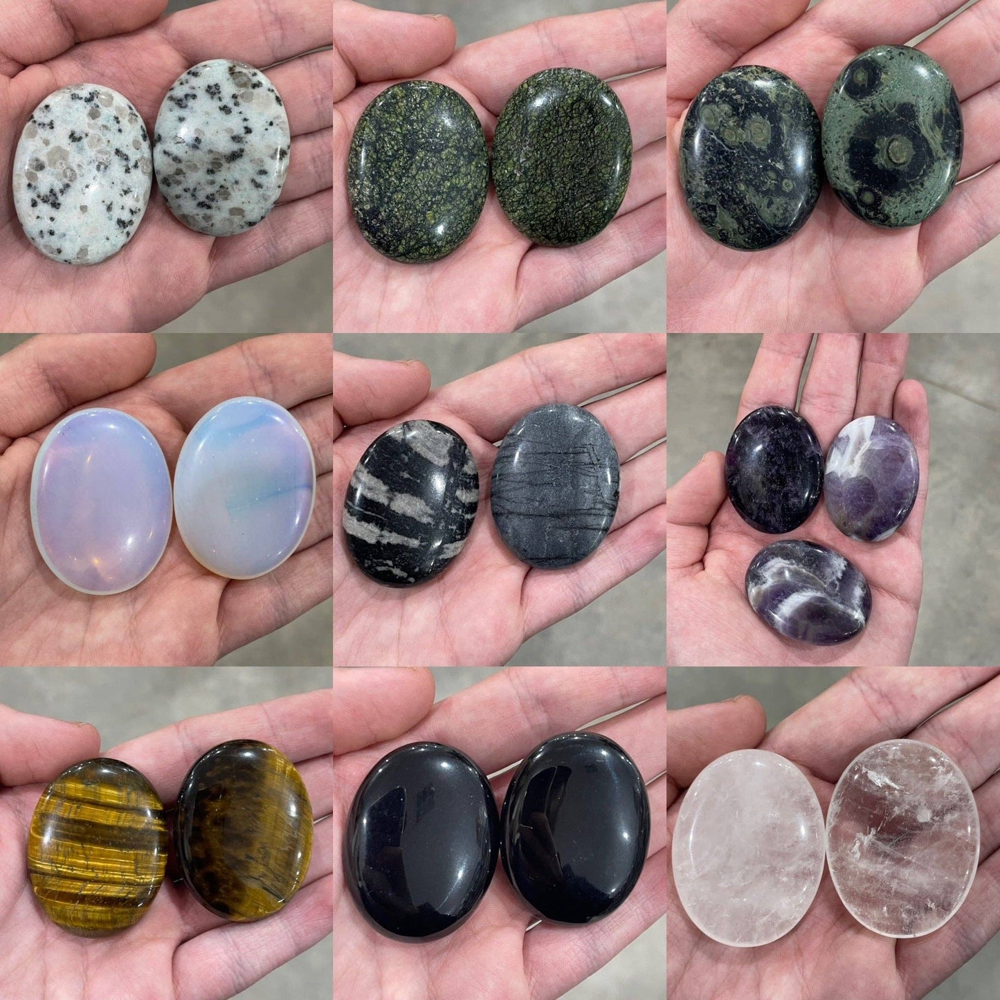 Gemstone Palm Stones 45mm – Bulk Crystal Supplies