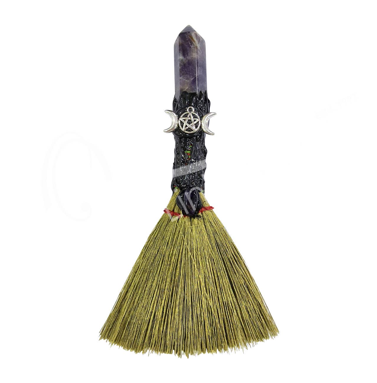 (PC)WITCH'S BROOM - AMETHYST POINT TRIPLE MOON 7.5-8"L