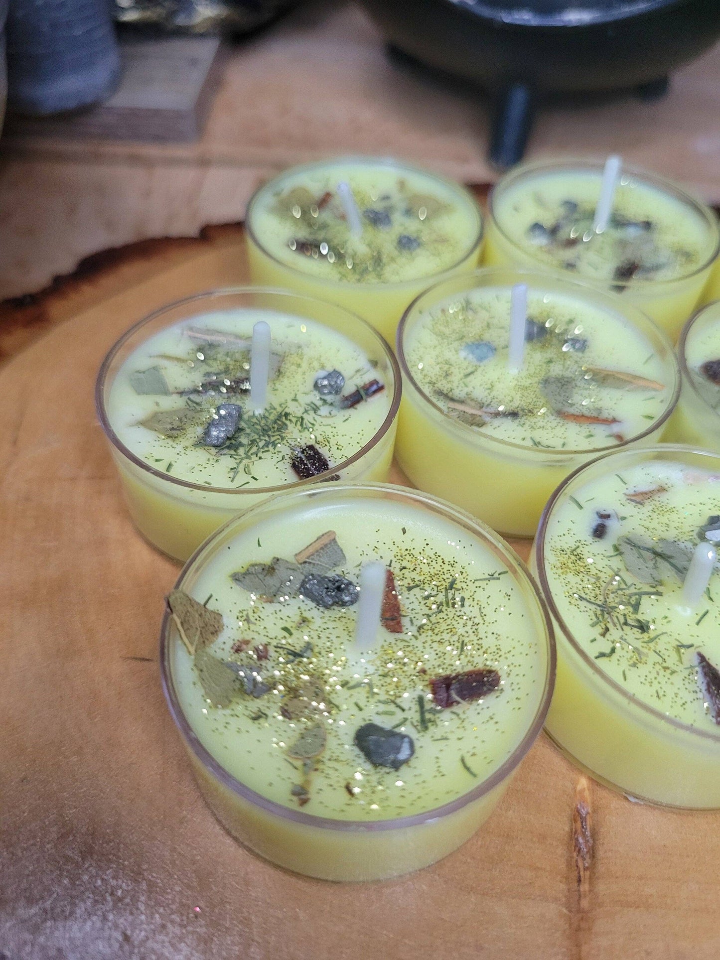 Prosperity Candle - Abundance Tea Light Candle-  Spell Candle- Abundance Drawing Candles - Set of Candles