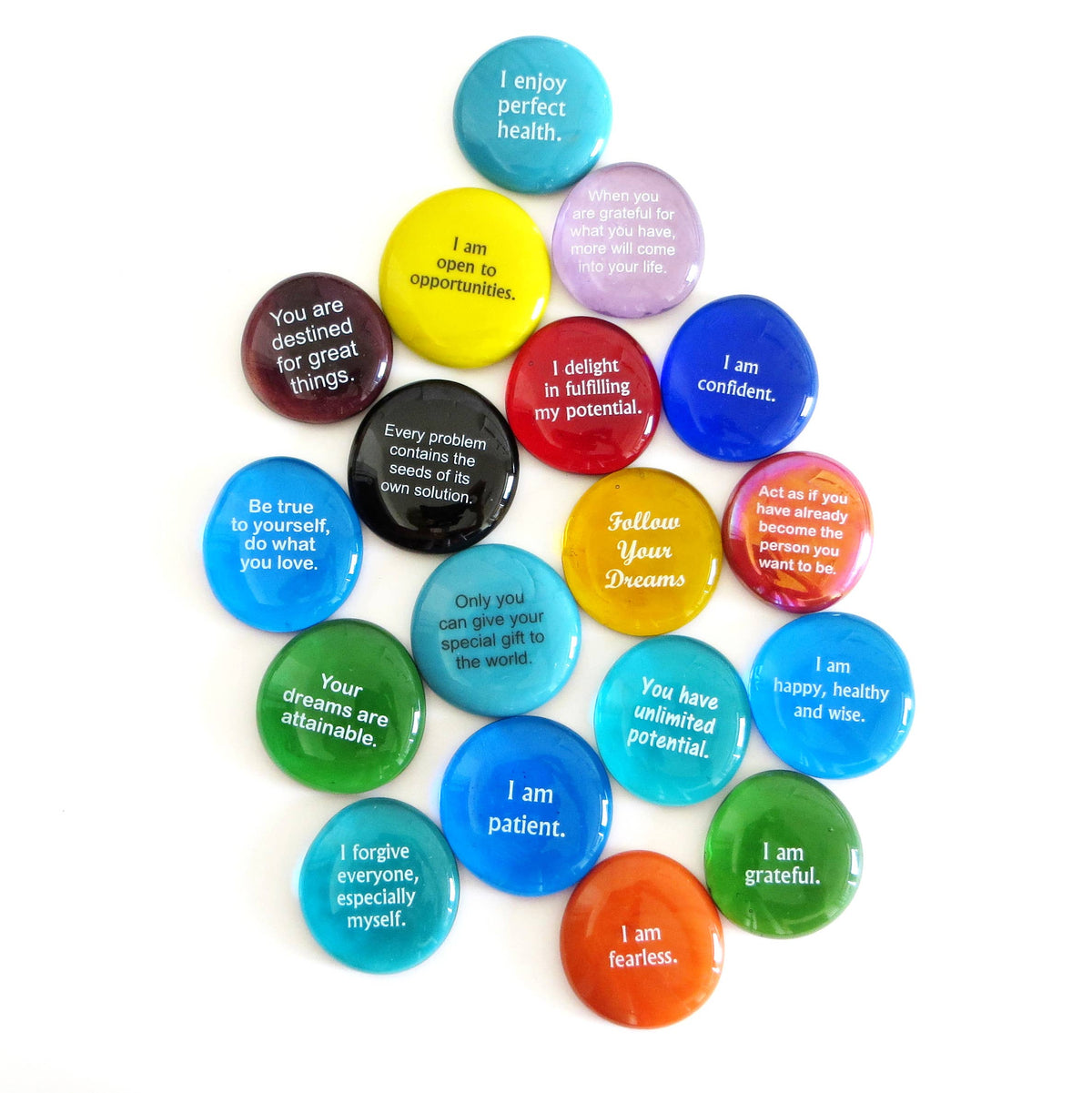 Affirmation and Destiny Glass Word Stone Combo Pack, 50 each