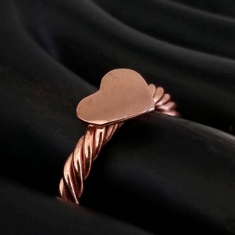 Art Deco Adjustable Beach Toe Rings in Pure Healing Copper