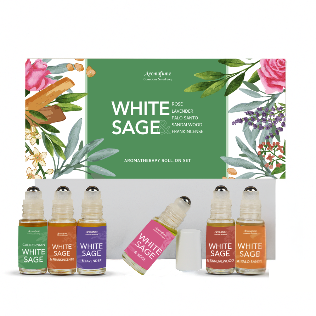 White Sage Roll On Gift Set | Sage Aromatherapy Roll On Set