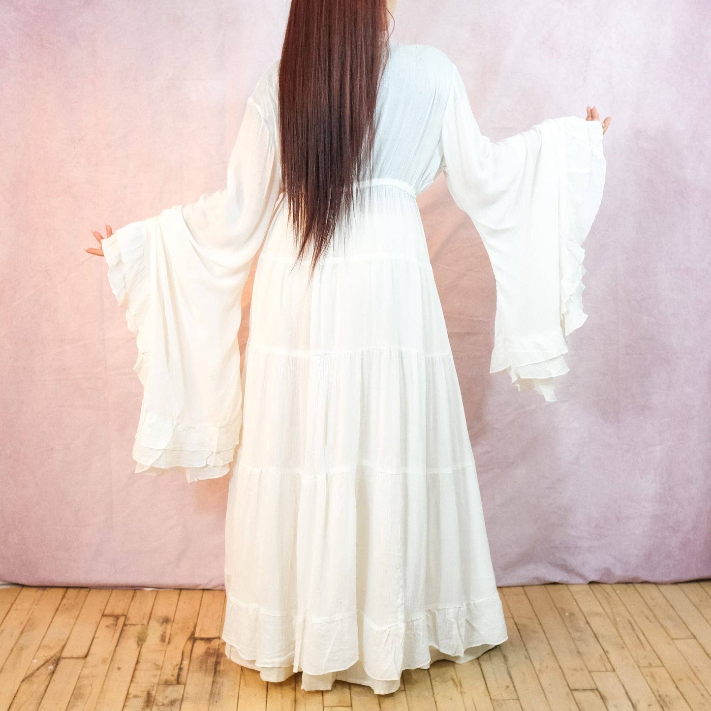 Moonlit Boho Duster with Ruffle Sleeve