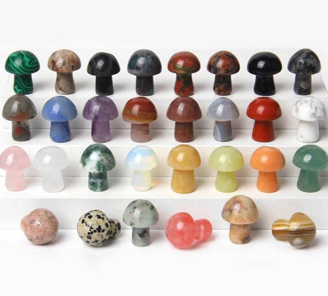 Crystal Mushrooms | Crystals | Decor | Natural stone |