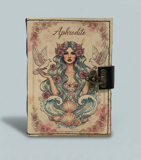 Aphrodite Journal | Leather Journal | Blank Vintage Journal