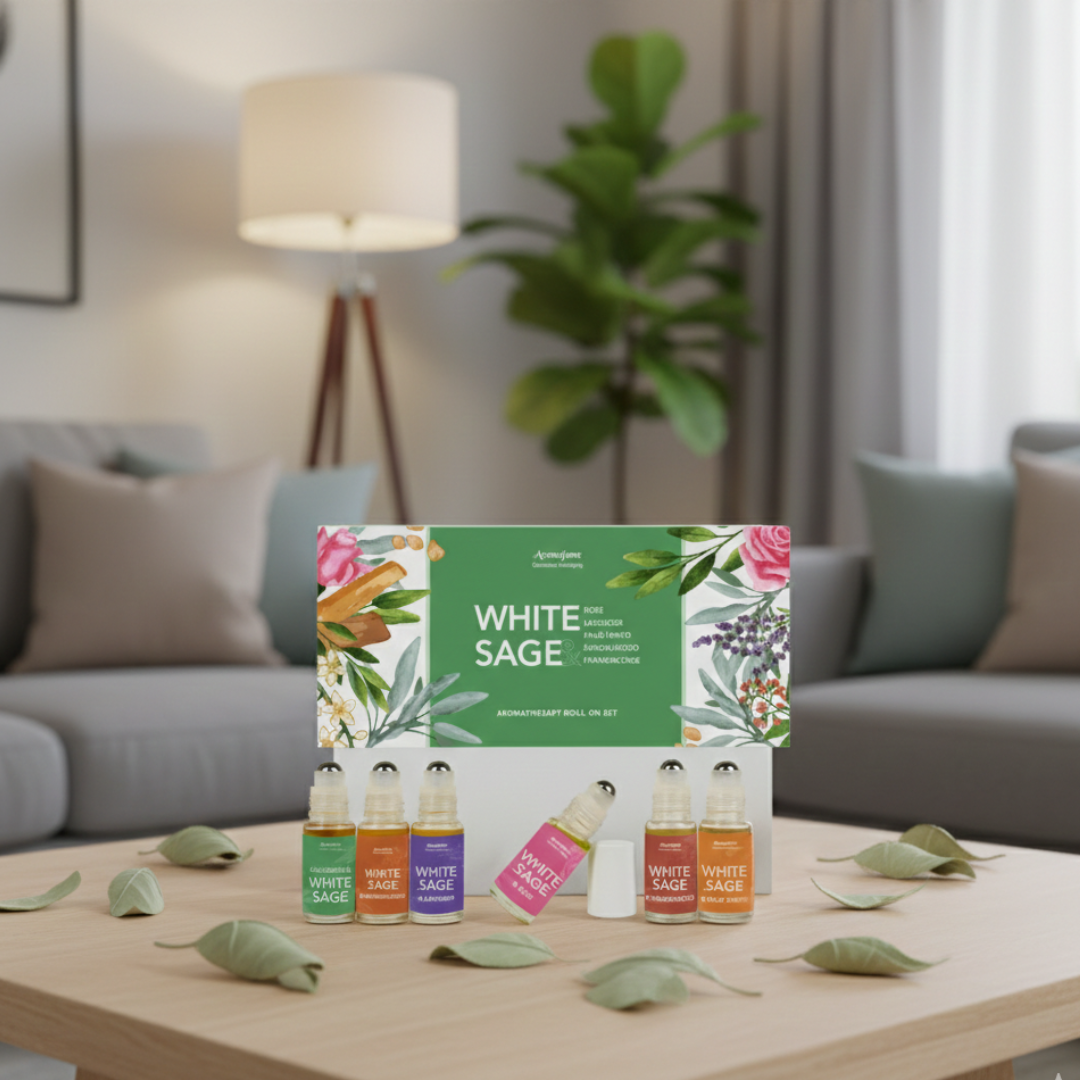 White Sage Roll On Gift Set | Sage Aromatherapy Roll On Set