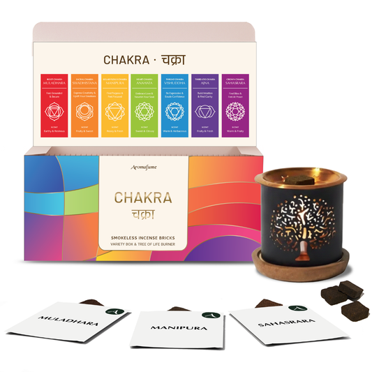 7 Chakra Incense Bricks & Burner Gift Set | Chakra Incense
