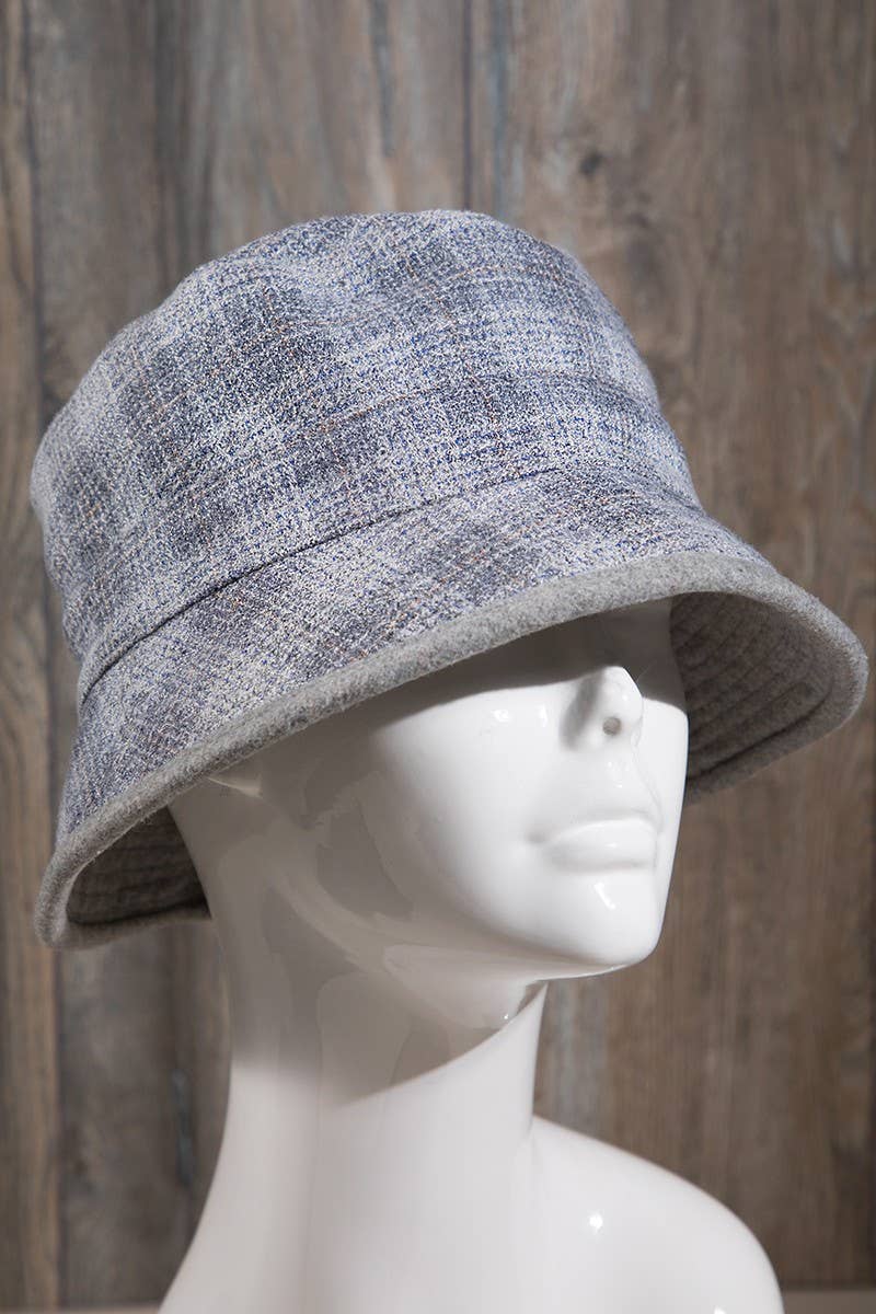 Reversible Plaid Print Bucket Hat