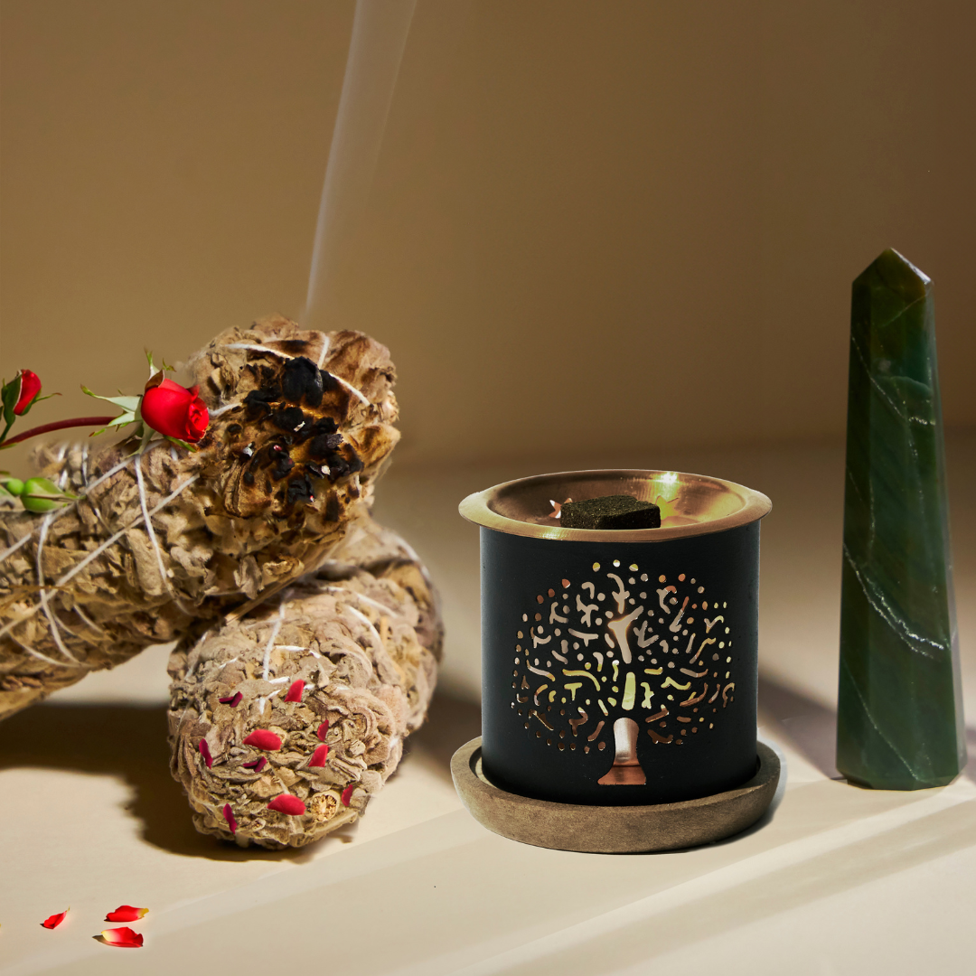 White Sage & Rose Incense Bricks | Smokeless Sage Incense