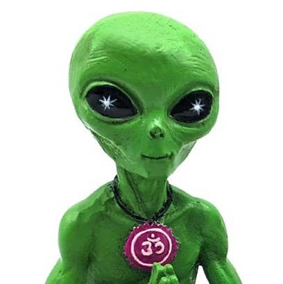 Alien Invasion "Zen and Yoga” Couple Meditating Figurine Set
