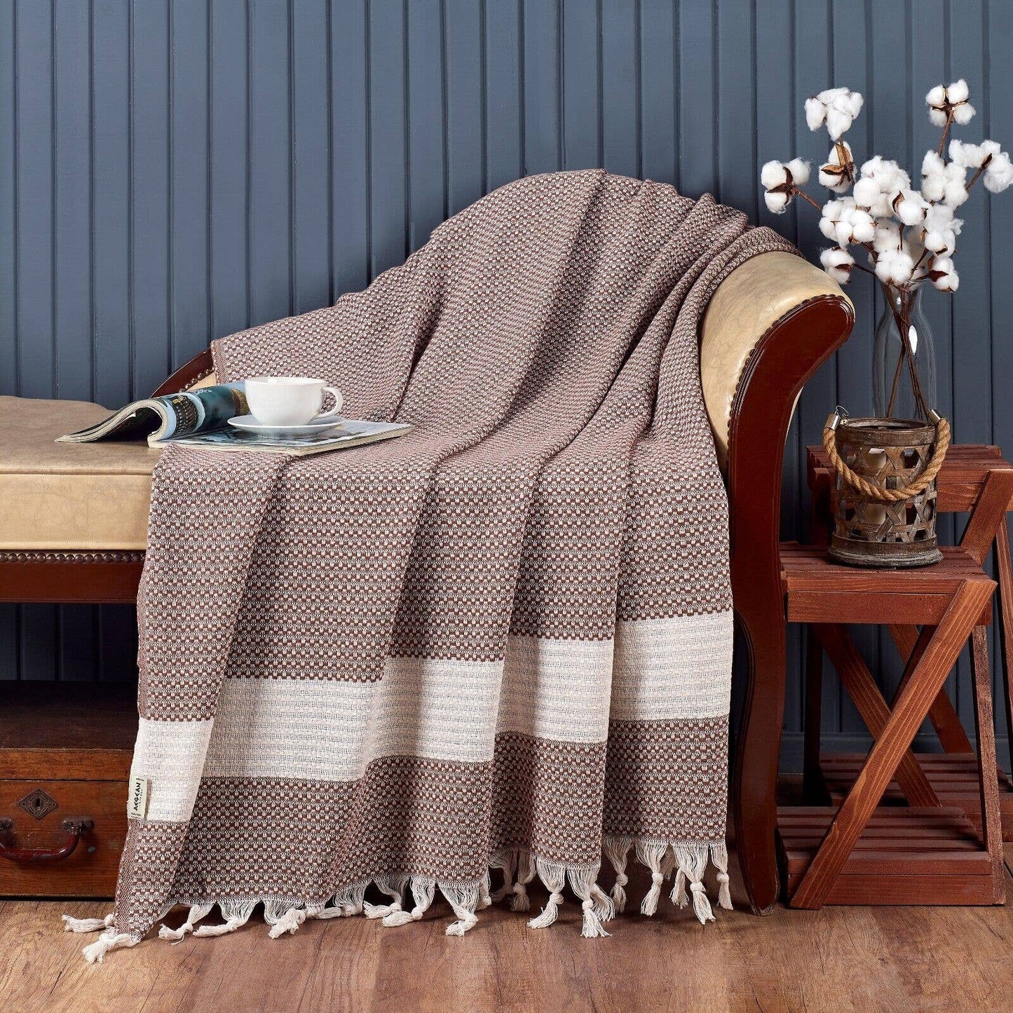 Throw Size Aegean Blanket – Soft & Breathable 100% Turkish Muslin - 7 Colors