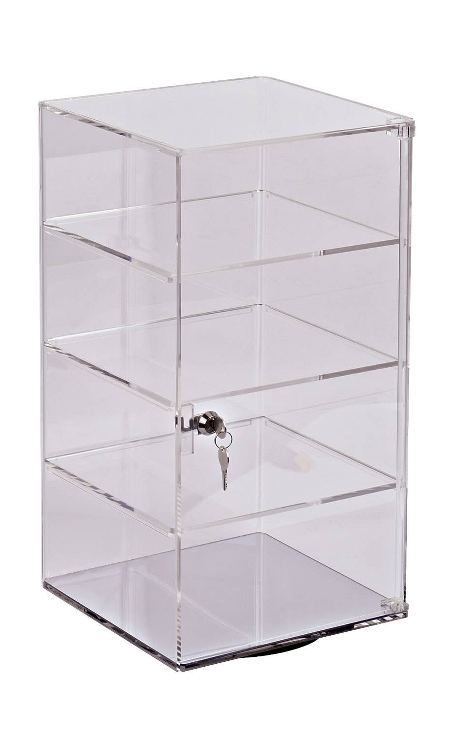 4-Shelf Acrylic Rotating Tower Display - 9¾”W x 9¾”D x 19"H