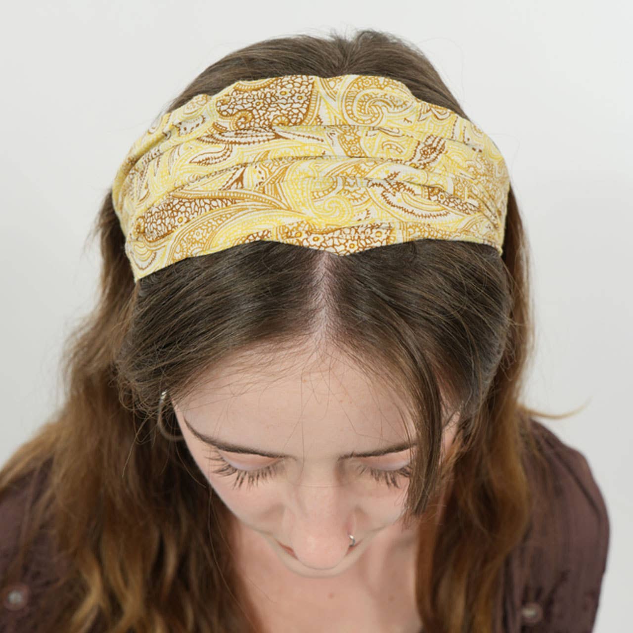 Hippie Boho Cotton Paisley Print Headband