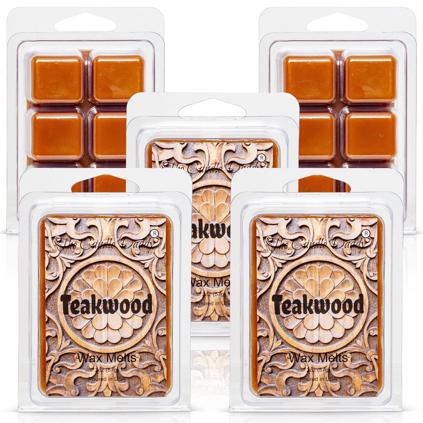 Teakwood - Rustic, Earthy, Sweet Scented Melt- Maximum Scent
