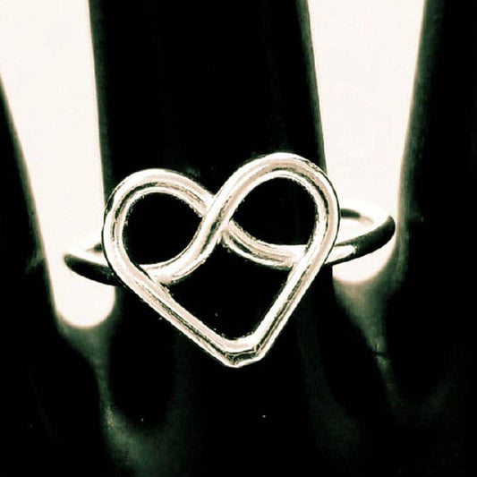 Happy Heart Silver Symbol Ring