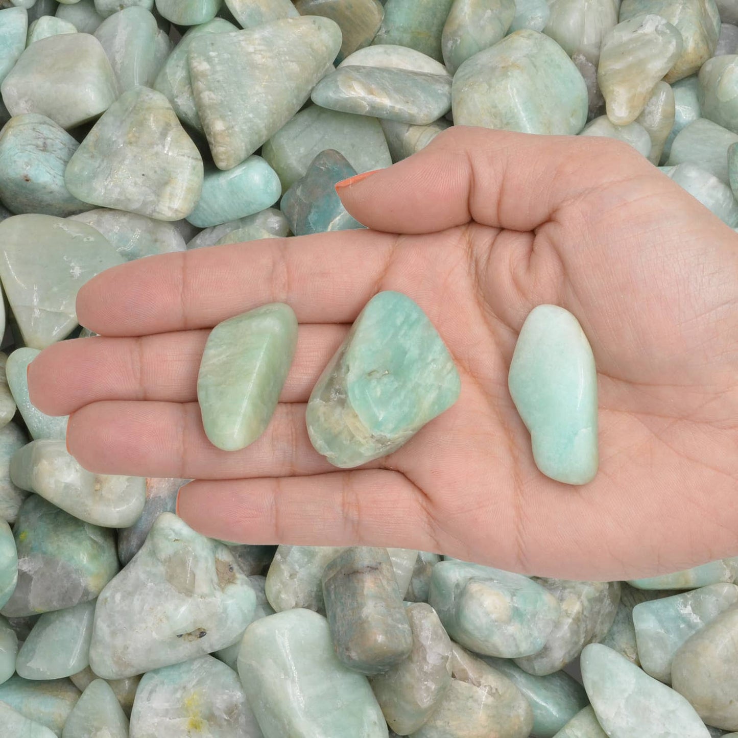 Tumbled Amazonite - M - B Grade - Brazil (1 lb)