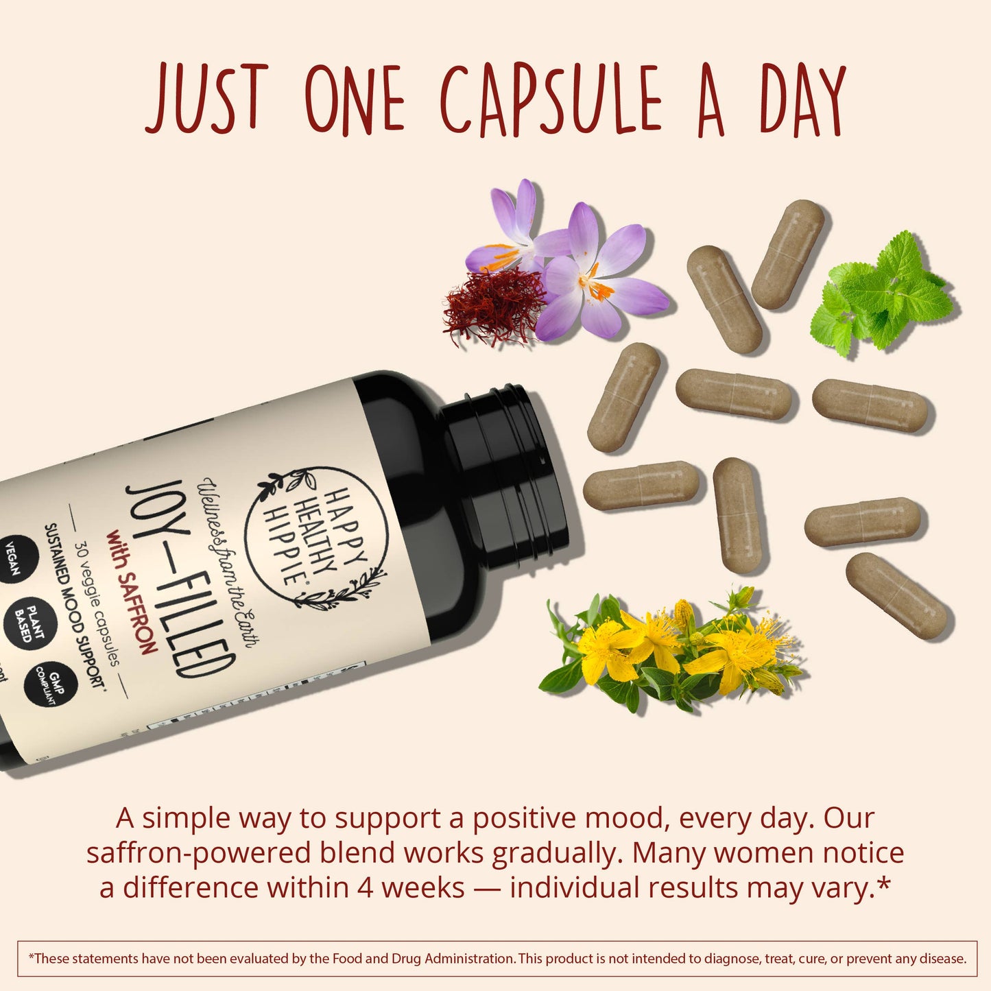 Joy-Filled Saffron Mood Uplift Supplement
