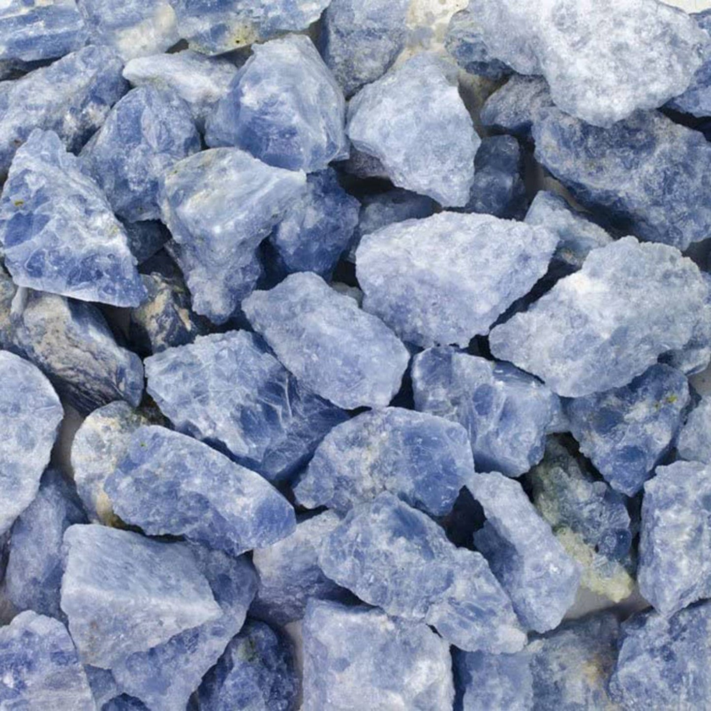 Rough Blue Calcite Crystals - Raw Natural Stones (1 lb)