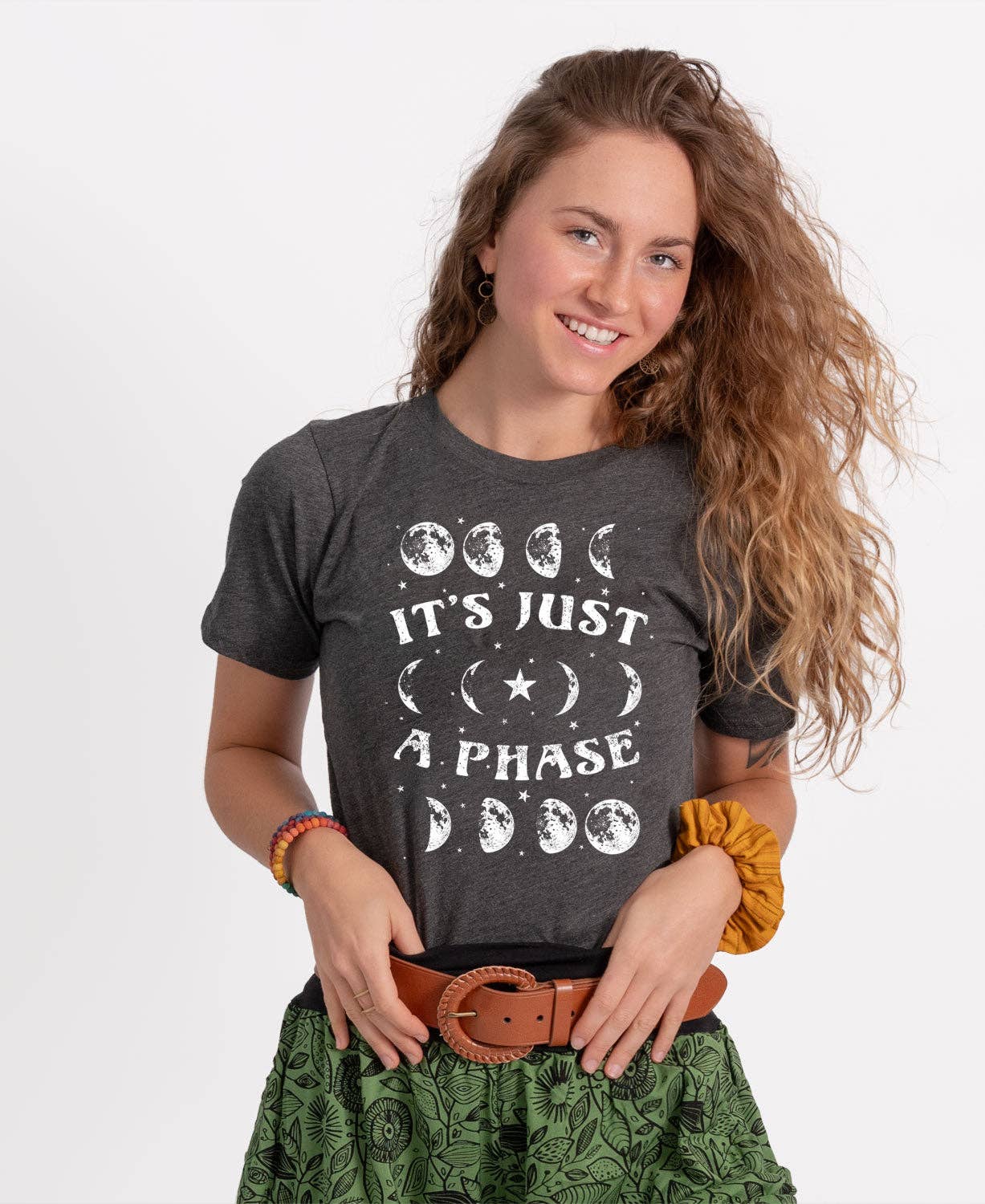 It's Just A Phase Moon Heathered Tee - Unisex - Moon Tees