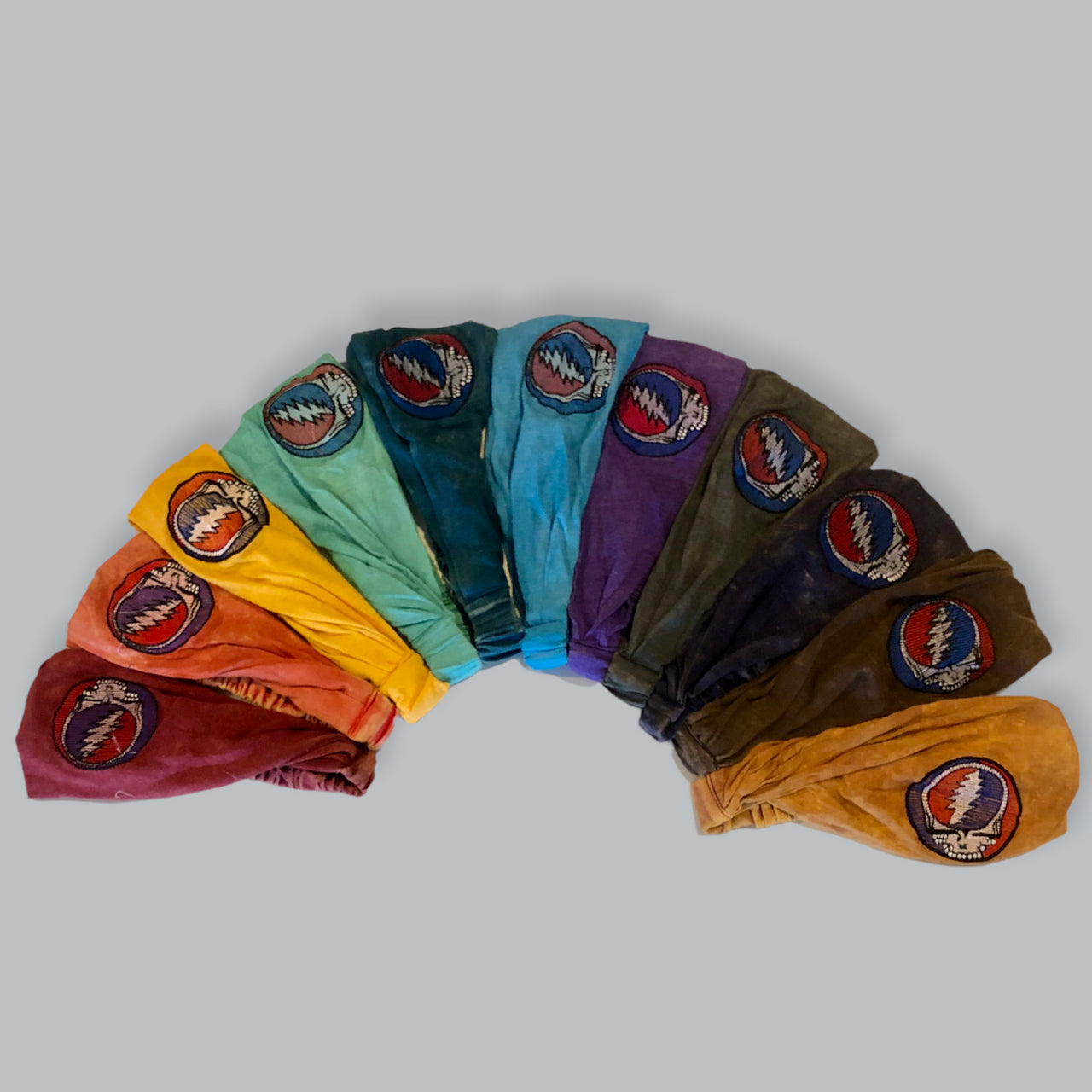 Grateful Dead Stonewashed Steal Your Face Embroidery Headban