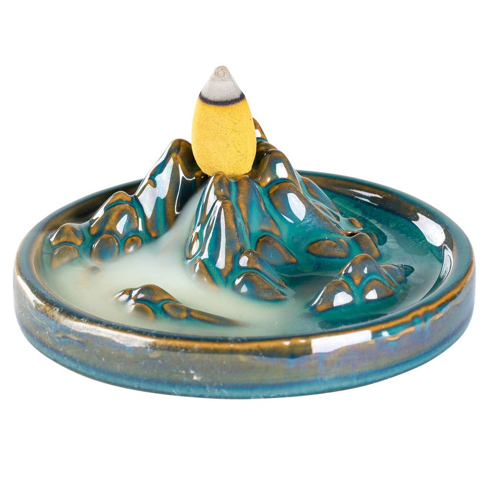 CERAMIC MOUNTAIN INCENSE BURNER
