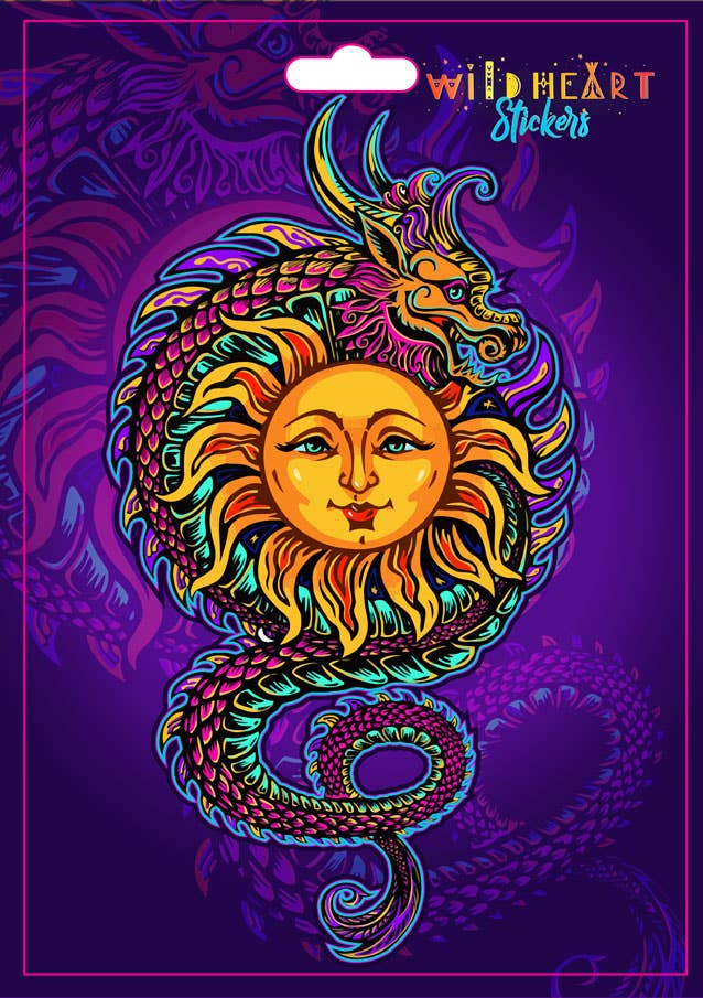 Sun & Dragon Window Sticker