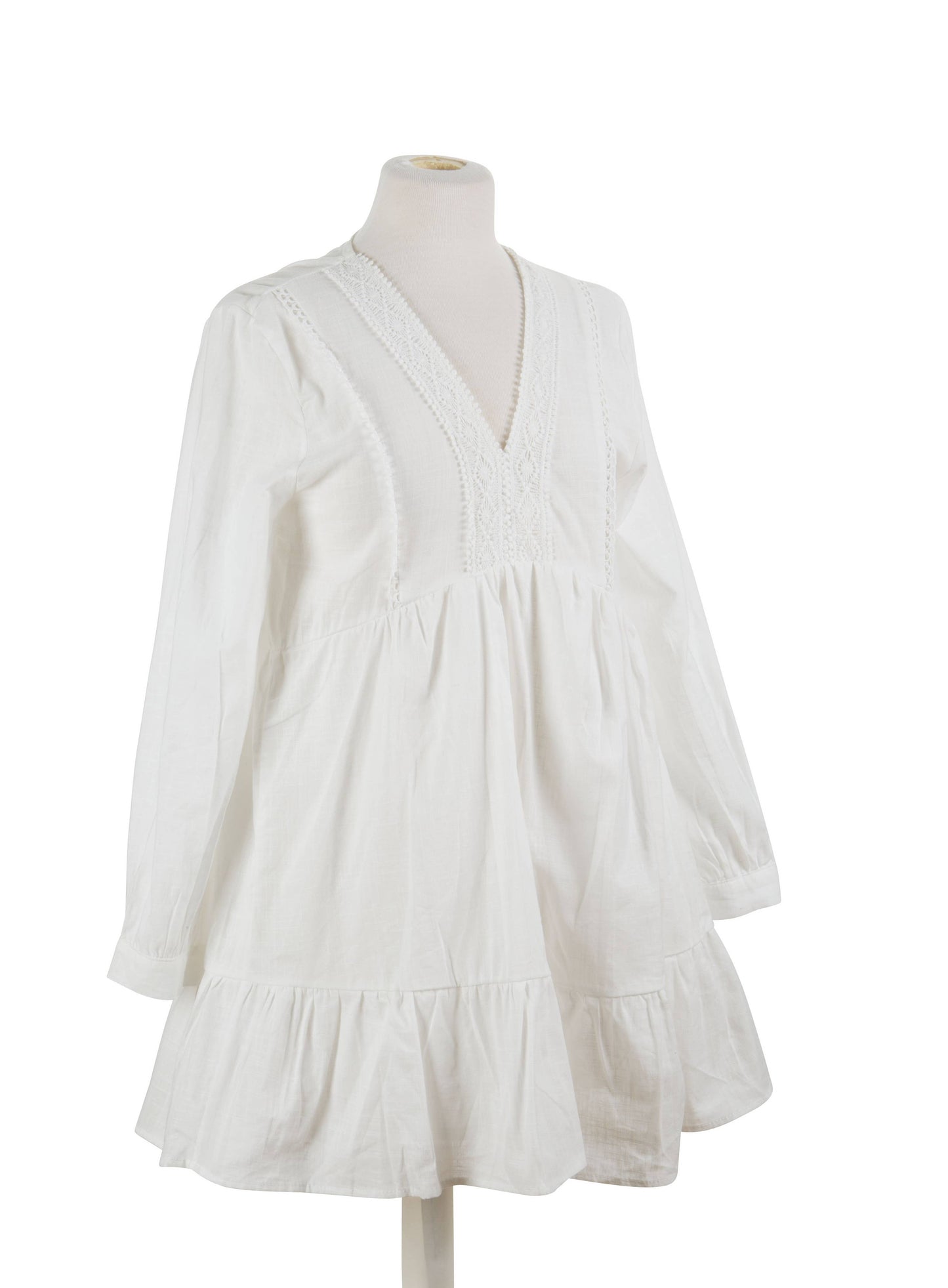Long sleeve v neck baby doll dress, 3 sizes M, L, XL