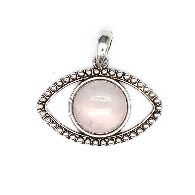 Vintage Natural Stone Evil Eye Charms (Single Pendant) - CS