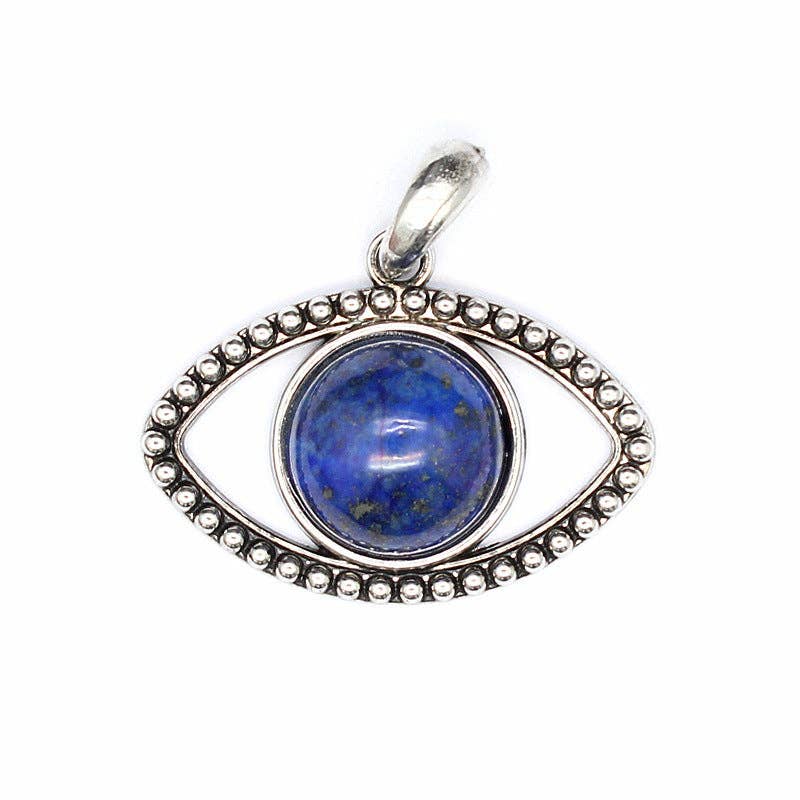 Vintage Natural Stone Evil Eye Charms (Single Pendant) - CS