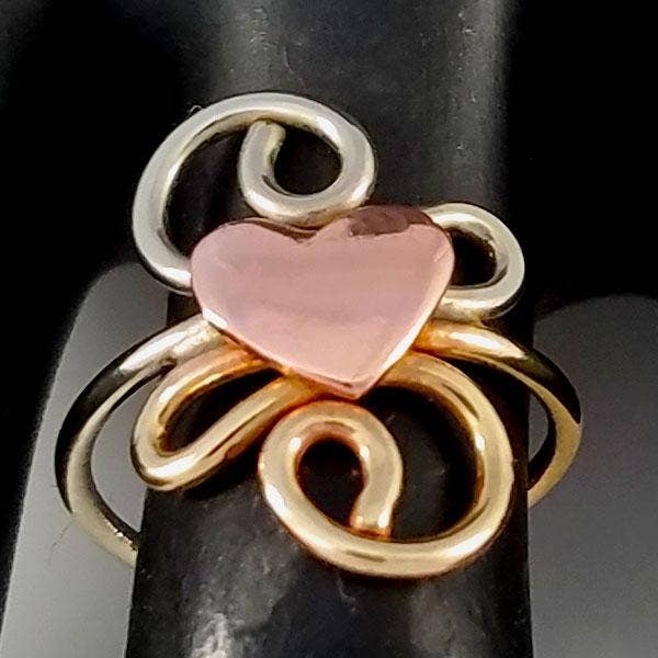 Art Deco Adjustable Beach Toe Rings in Pure Healing Copper