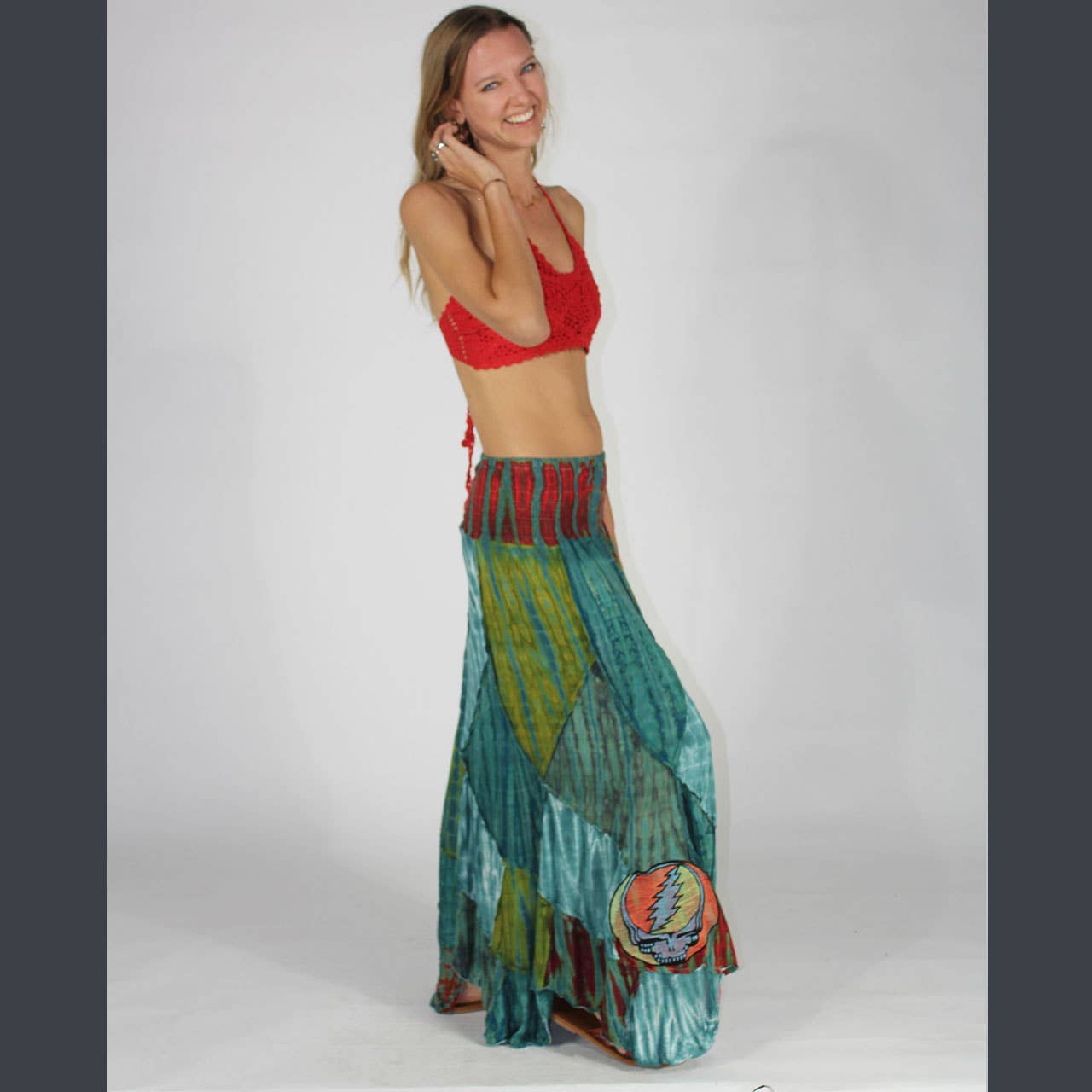 Psychedelic Stitch Maxi Skirt