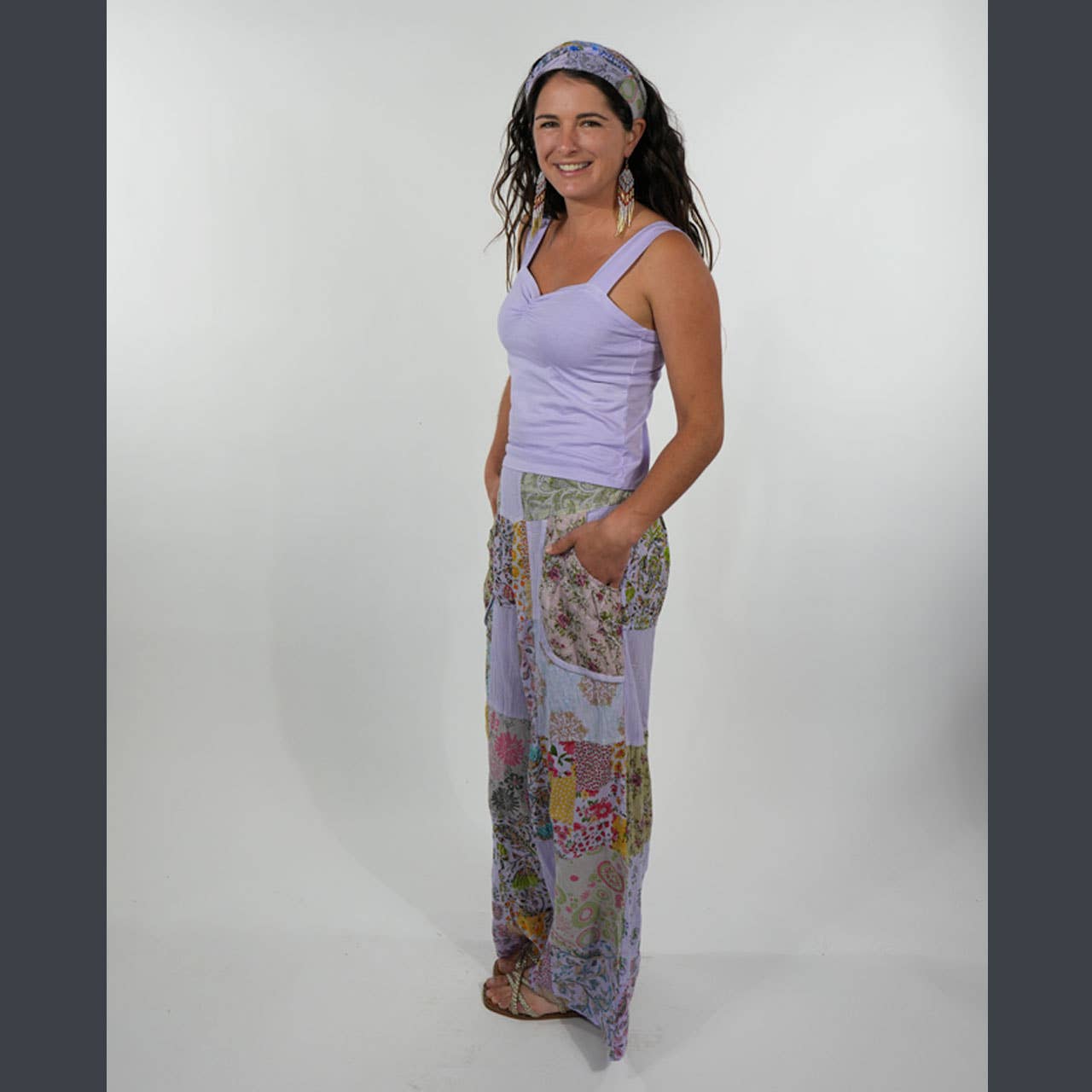 Hippie Boho Cotton Spandex Sweetheart Tank Top