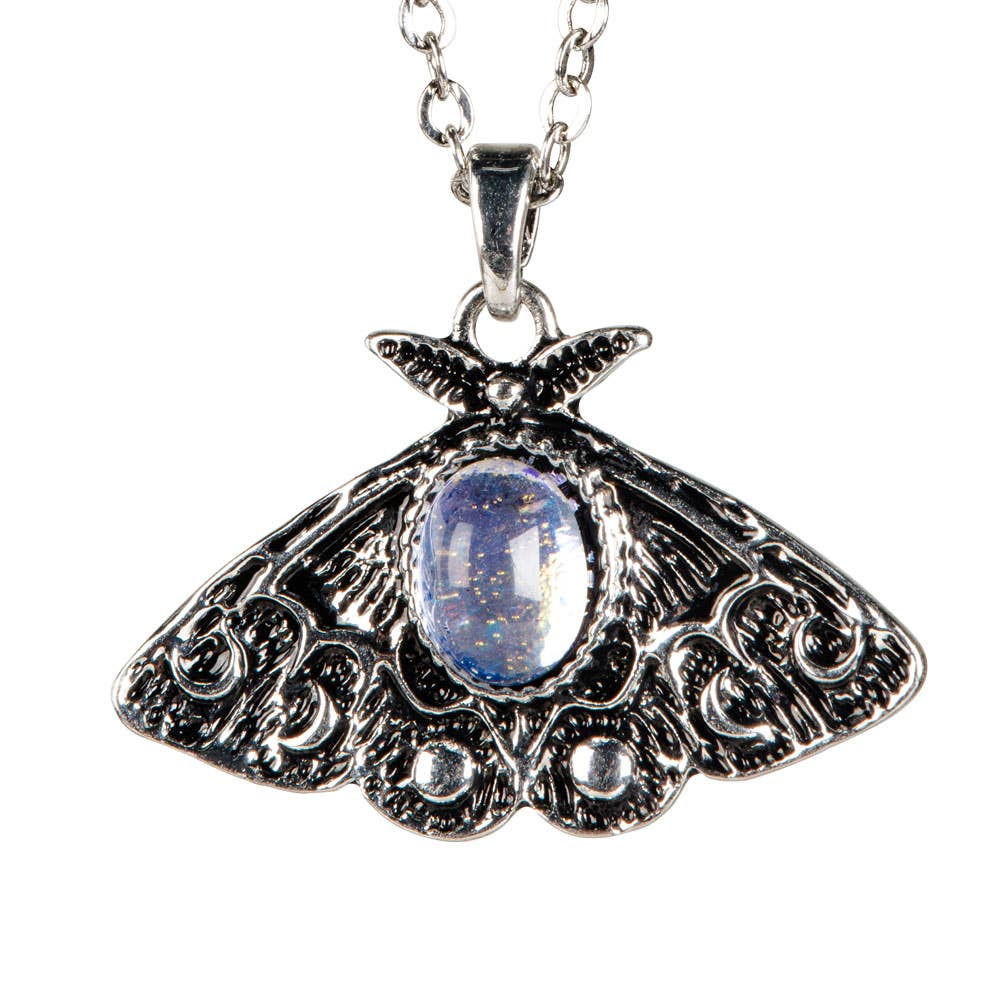 MOTH WITH STONE ADJUSTABLE NECKLACE