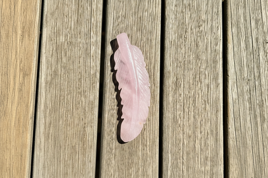 Wholesale Rose Quartz Feather | Crystal Carving
