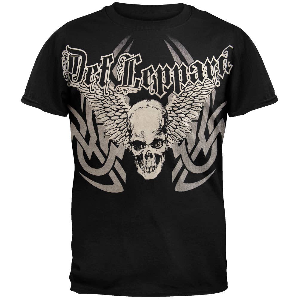 Def Leppard - Wing Skull Men's Soft T Shirt