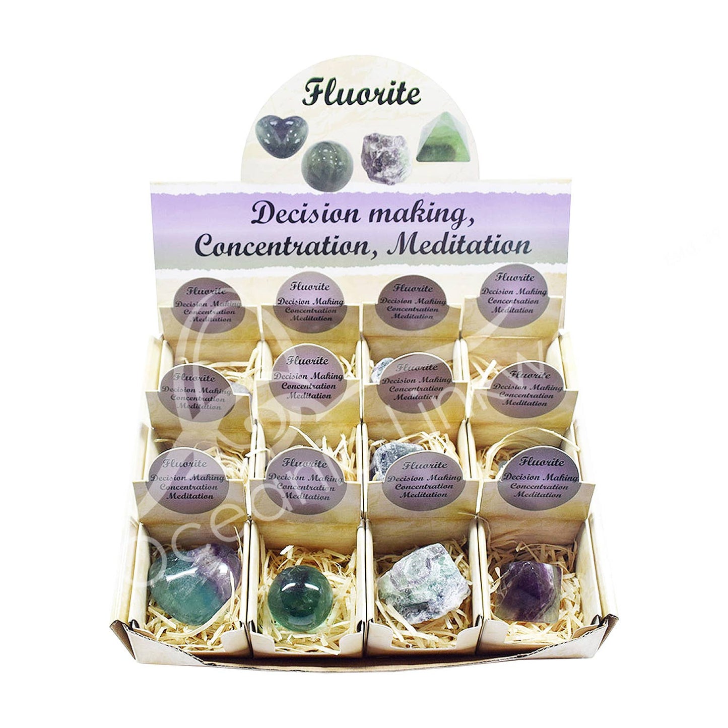 FLUORITE (SET OF 12) 8.5"L X 6.5"W (SET OF 12)