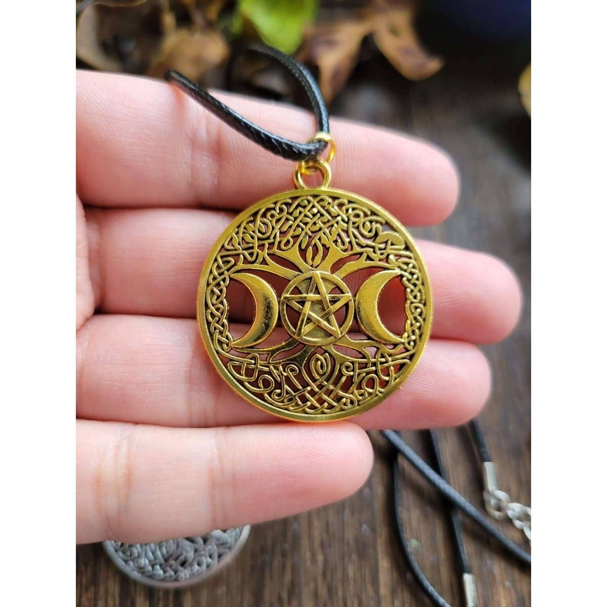 Protection Charm Triple Moon Pentagram Talisman Protection