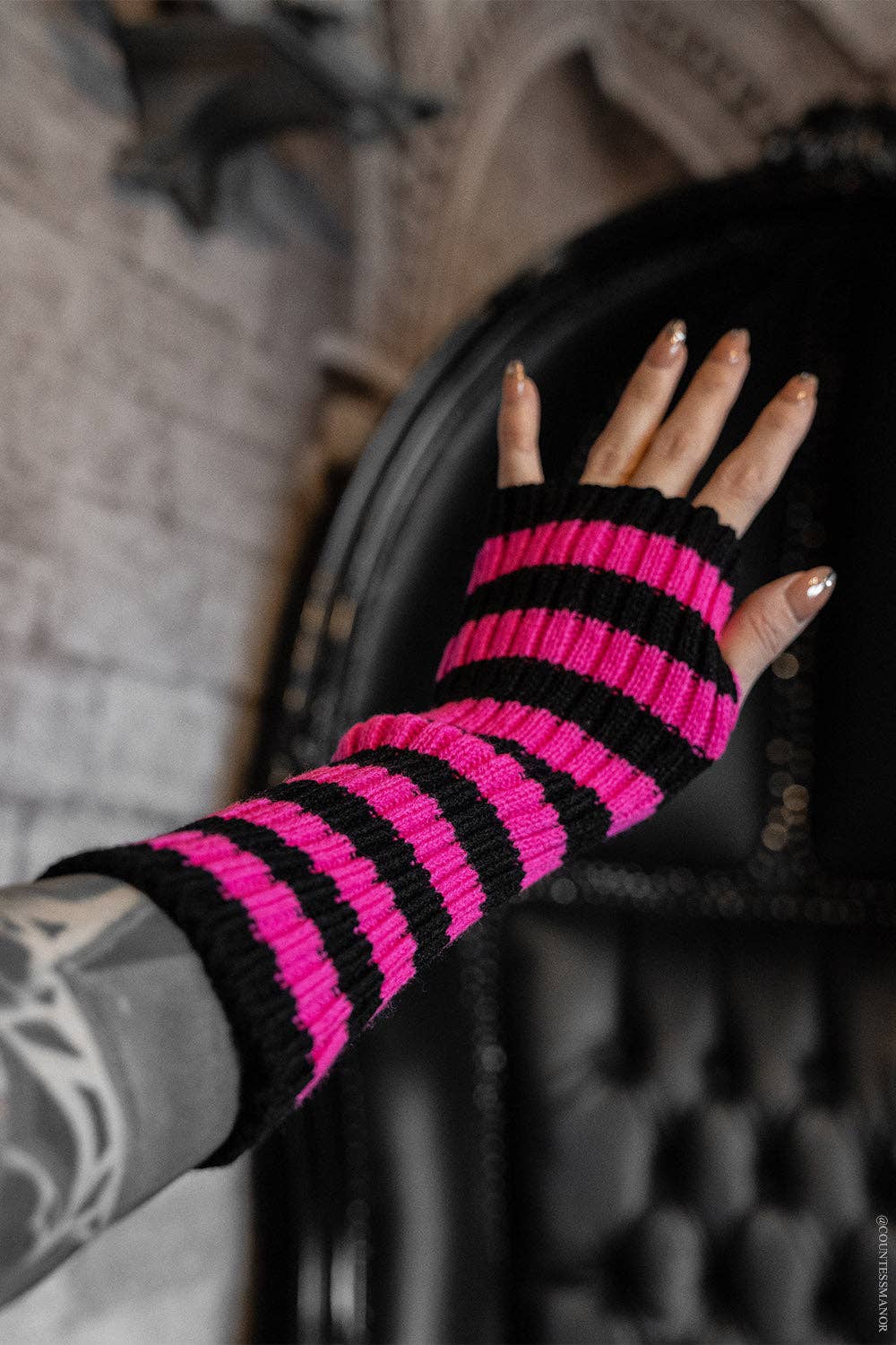 Spooky Striped Arm Warmers [Multiple Colors]