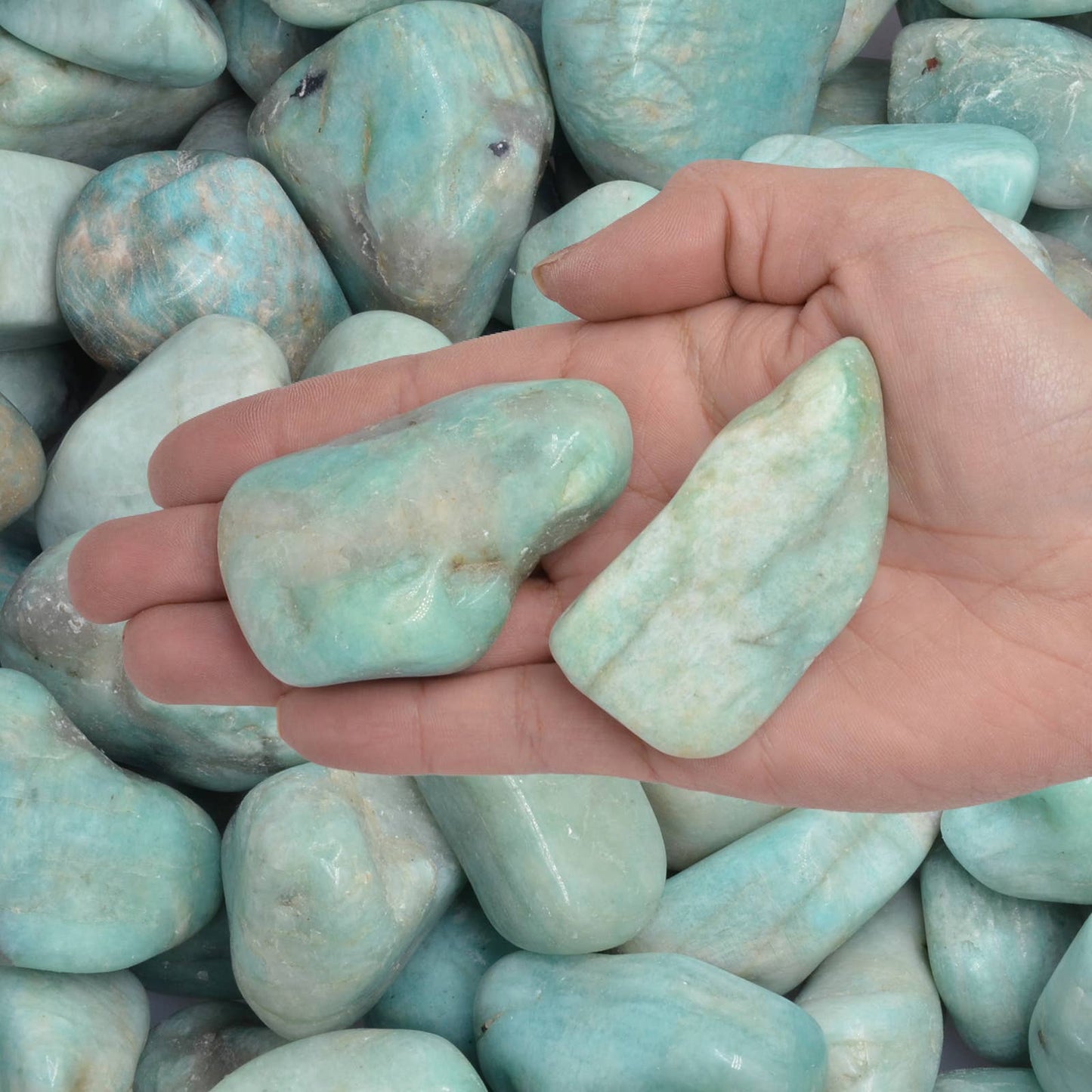 Tumbled Amazonite - XL - A Grade - Brazil (1 lb)