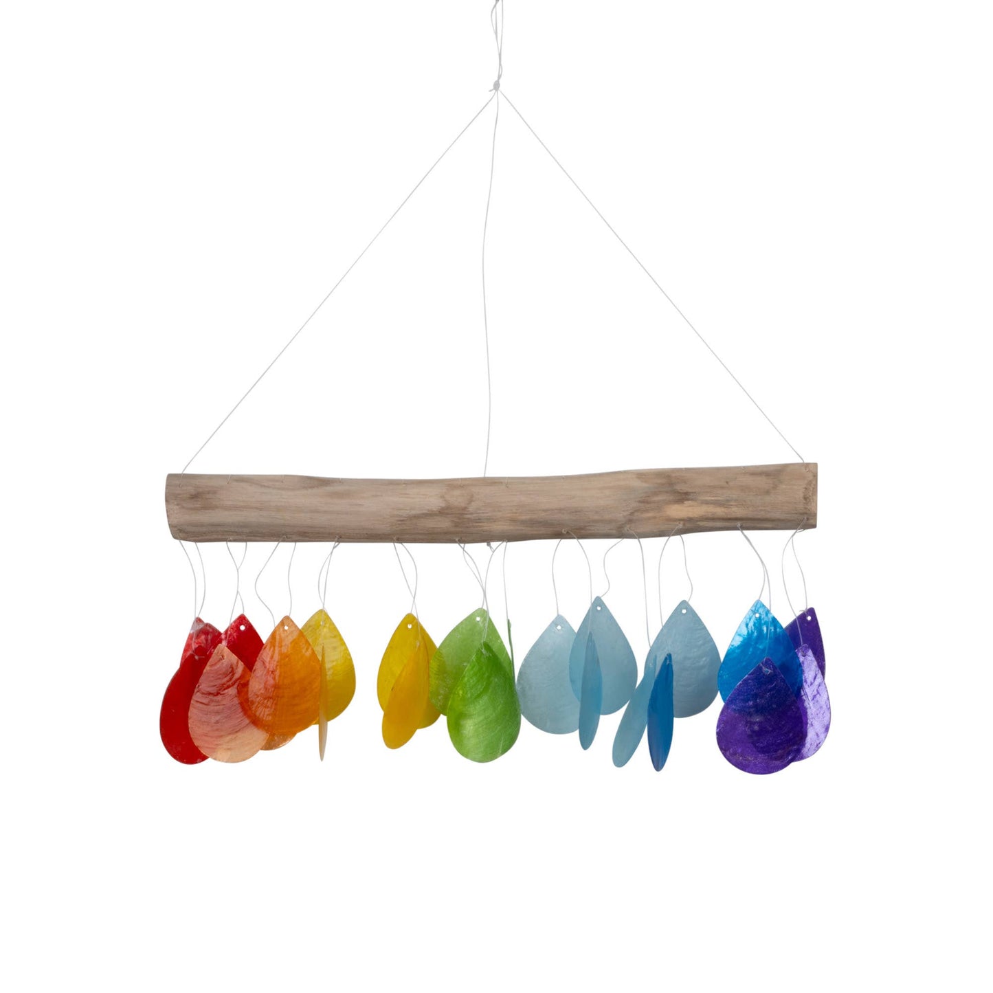 CAPIZ SHELL CHIMES RAINBOW COLOR
