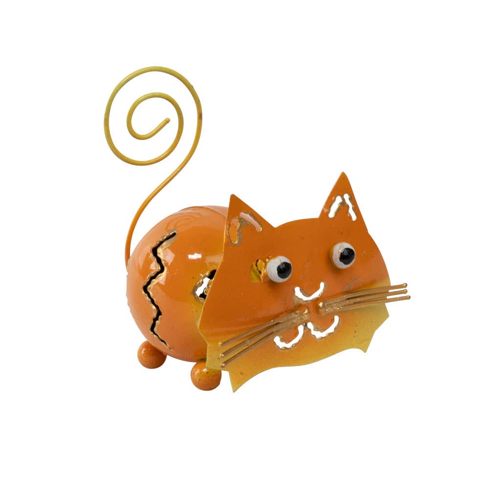 SMALL METAL ORANGE CAT
