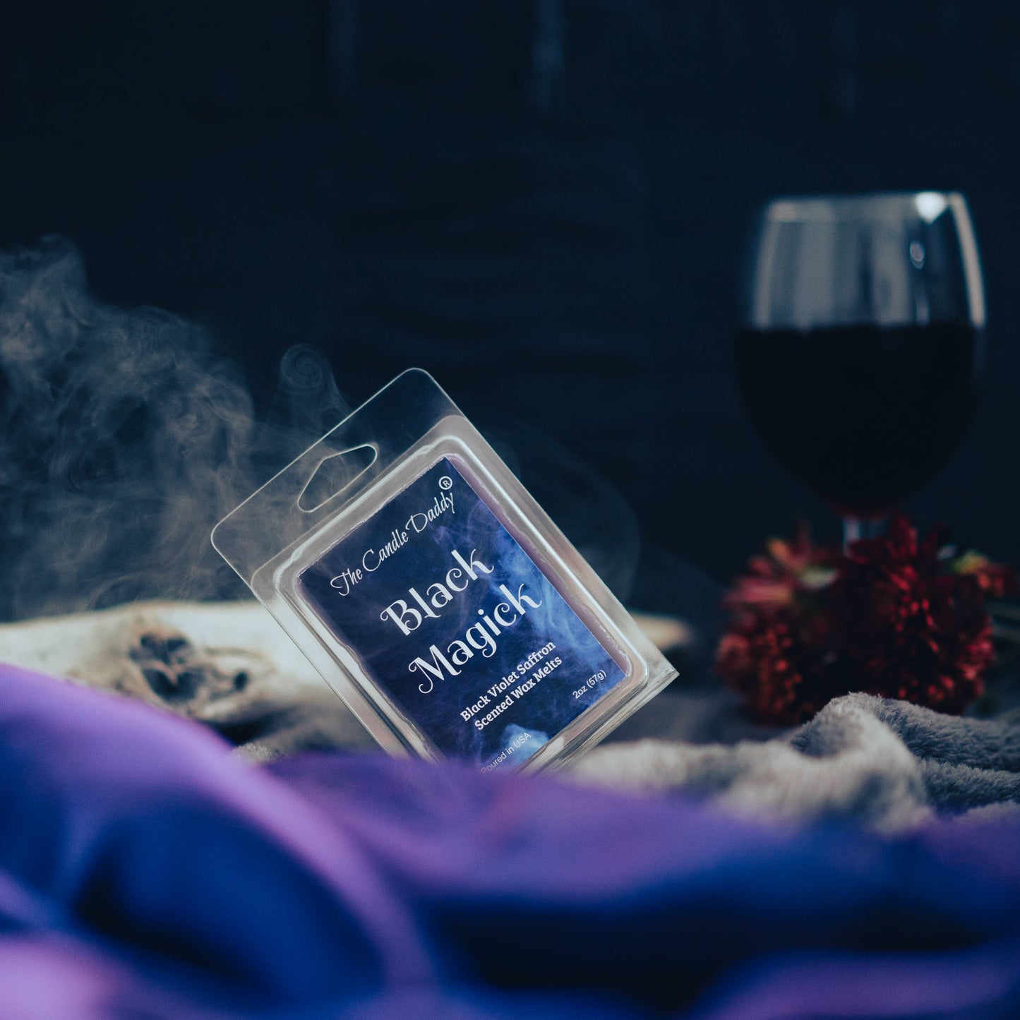 BLACK MAGICK - BLACK VIOLET SAFFRON SCENTED WAX MELT