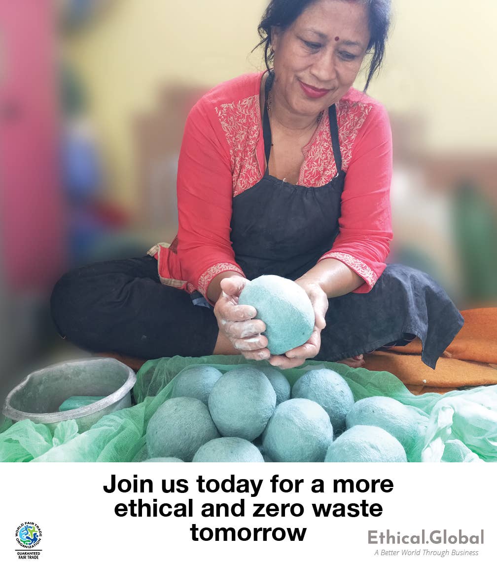 Mushrooms: Eco Wool Dryer Balls Fair Trade