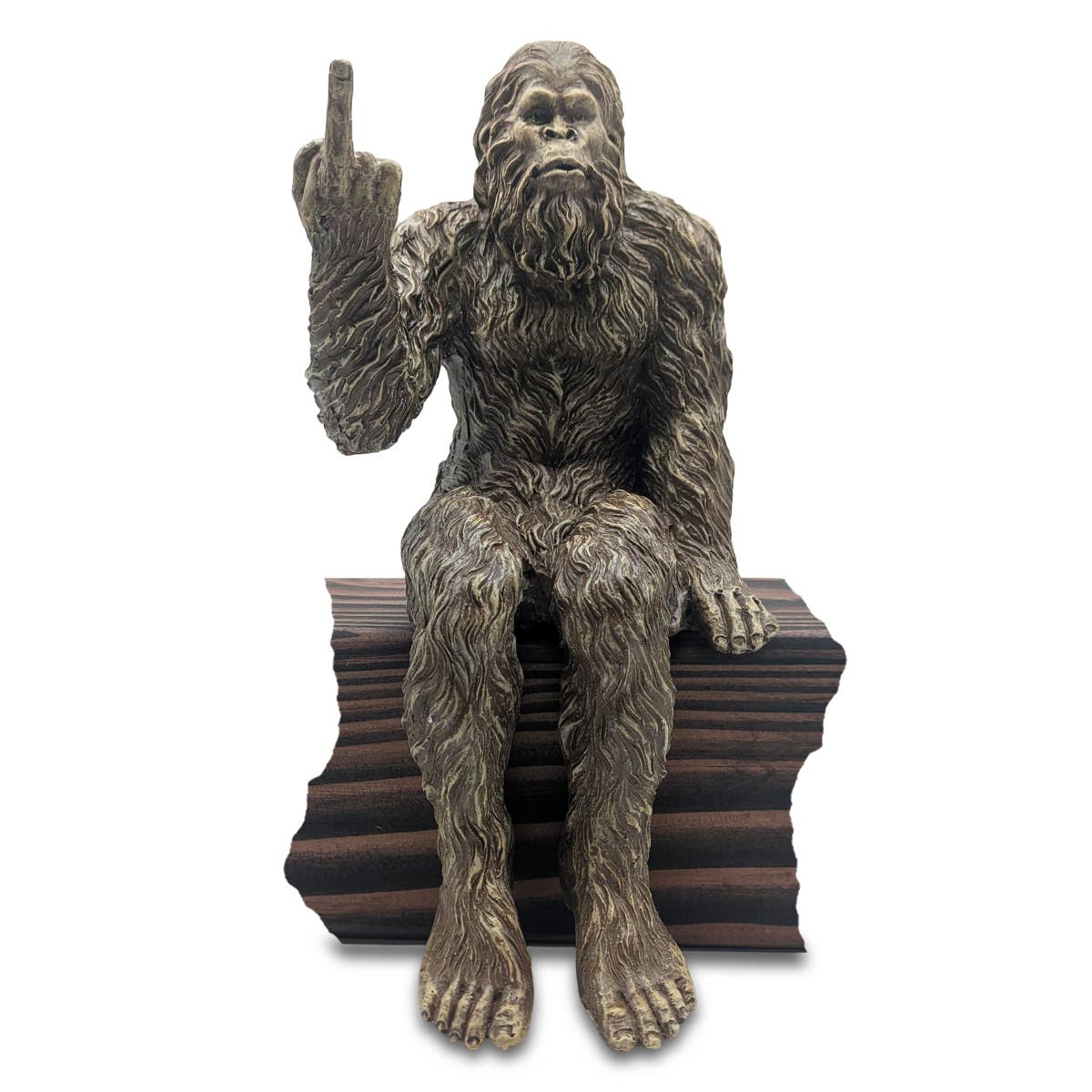 Bigfoot 'The Rude' Sasquatch Statue 10 inch H Shelf Sitter