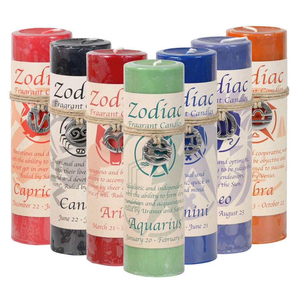 Zodiac Pewter Pendant Candle