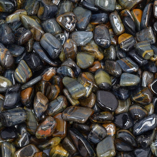 Tumbled Blue Tiger Eye - 0.75" to 1" - Size 6