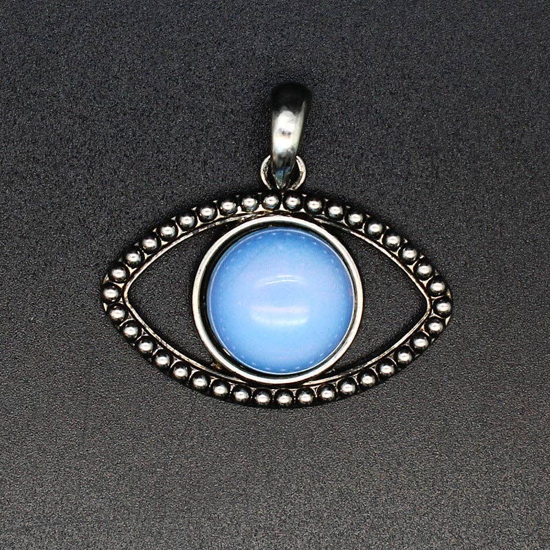 Vintage Natural Stone Evil Eye Charms (Single Pendant) - CS